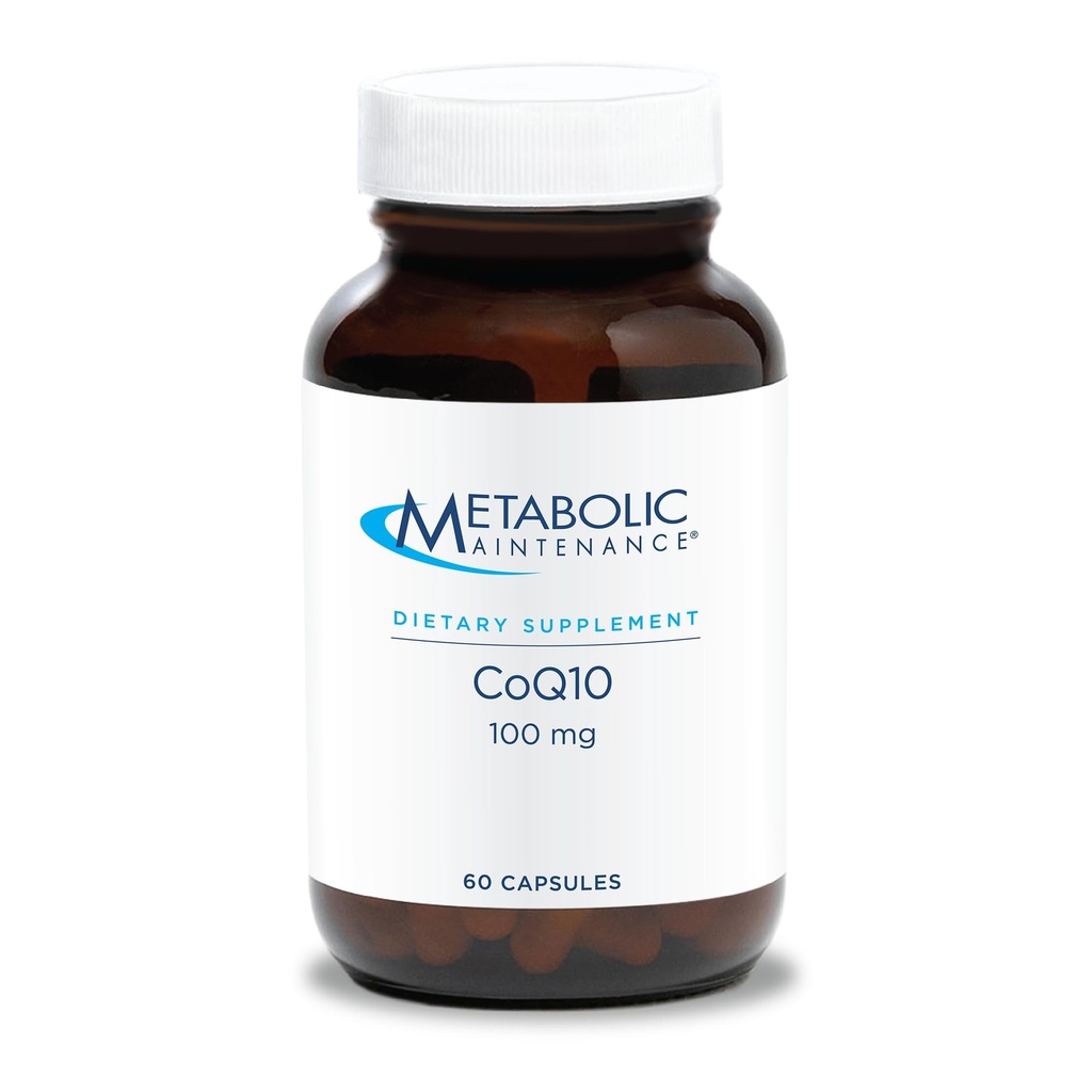 Maintenance métabolique CoQ10 Capsules - 100mg CoenzymeQ10 avec vitamine C - Antioxydant, Immune, Énergie + Support cardiovasculaire (60 Capsules)