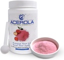 Natürliches Vitamin C | Acerola Cherry Natürliches Pulver 1 Lb (16 Oz - 453 Grams) - Ursprung Nobelpreisträger Immunsystem Booster, Non-GMO Ganzes Nahrungsergänzungsmittel Vitamin C