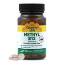 Country Life Methyl B-12 3000 mcg Lozenges, Vegan, Methylcobalamin für Energie und, leicht absorbiert, B12 Vitamin, unterstützt Energieniveaus, Stamina & Stoffwechsel, 50 Zähler