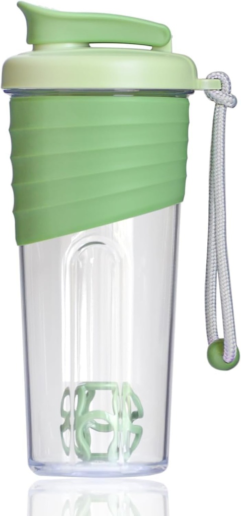 Bouteille de shaker pour mélanges de protéines,24 oz,Bouteille de shaker de protéine avec boule de fouet,Bouteille de mélange,Bouteille de protéines,Portable avant l'entraînement