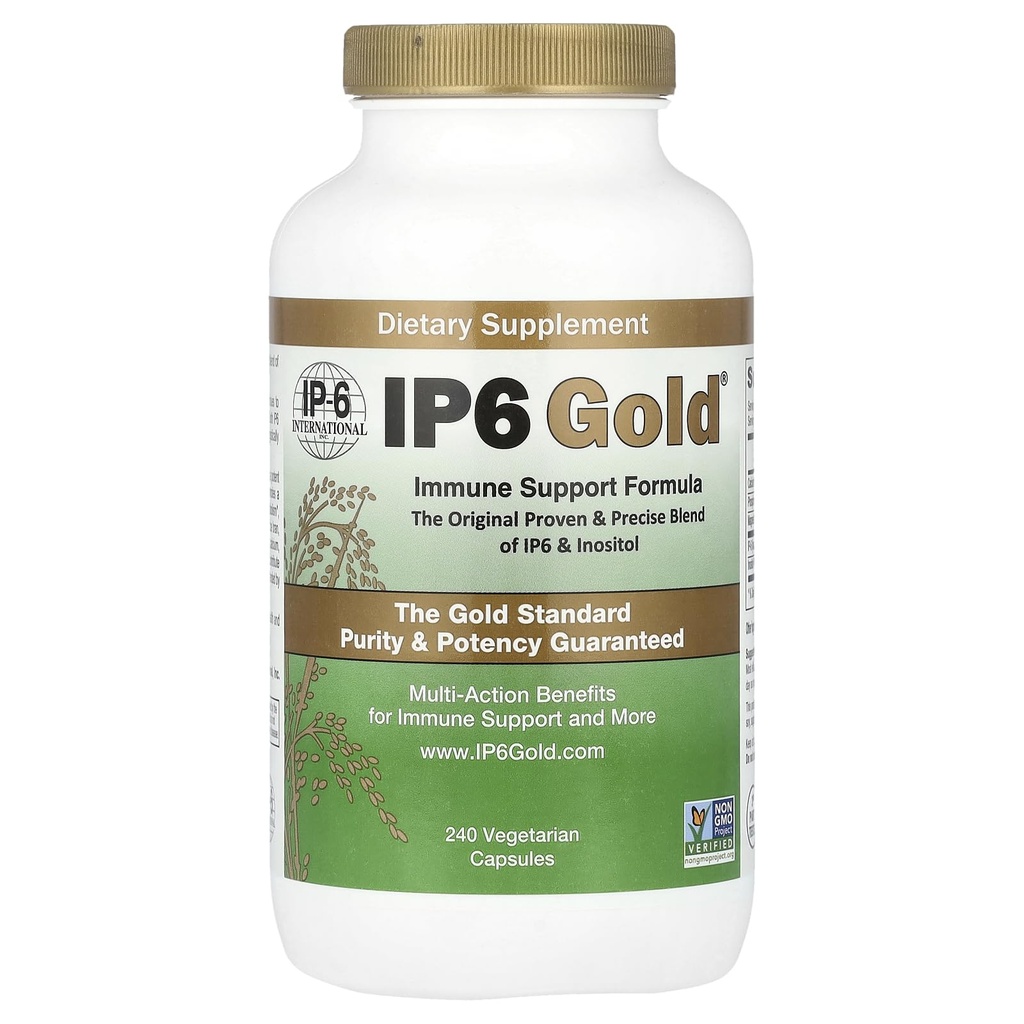 IP6 Gold Immune Formule de support, 240 Capsules végétariennes