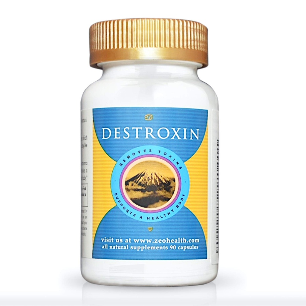 DESTROXIN , Capsules de zéolite avec B-12 et Calcium (90 Count) , supporte naturellement la désintoxication cellulaire, l'énergie optimale et le soulagement de l'estomac , l'alcalinité corporelle et l'augmentation du pH