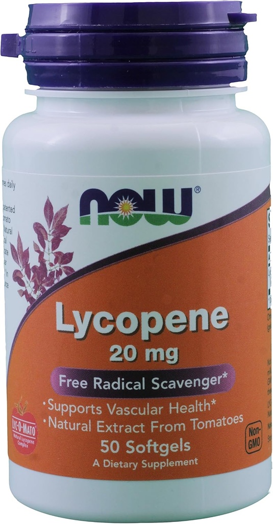 Now Foods Lycopène, 50 softgels / 20 mg (paquet de 2)
