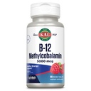 KAL Vitamin B12 Methylcobalamin 5000mcg, Gesunde Energie, Stoffwechsel, Nerve & Red Blood Cell Support,* Fast Dissolve ActivMelts, Optimale Absorption, Natürliche Himbeere Geschmack, 90 Servierungen, 90 Micro Tabs