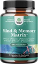 Advanced Brain Supplement für Gedächtnis und Fokus - Nootropics Brain Support Supplement mit Gedächtnis- und Fokusvitaminen für Erwachsene jeden Alters - für Gehirnnebel Klarheit Energie und Rückruf - 60 Count
