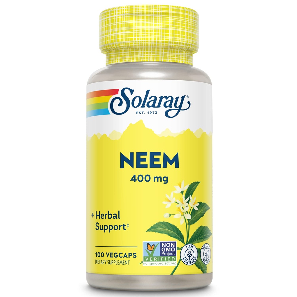 SOLARAY Neem Leaf 400mg de sang sain, de la peau et du système immunitaire Soutien de 100 VegCaps