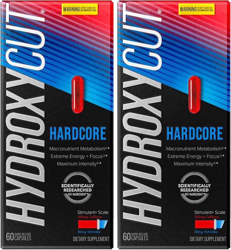 Pills de perte de poids Hydroxycut pour les femmes et les hommes Hardcore.