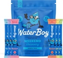 Waterboy Weekend Recovery Echantillon Pack de 3 200mg Électrolyte en poudre Packets de Ginger + L-Theanine + Vitamines.