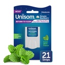 Unisom Simple Slumbers Retour au sommeil Bandes de dissolution 21-Count, Melatonin 3mg, Cool Mint