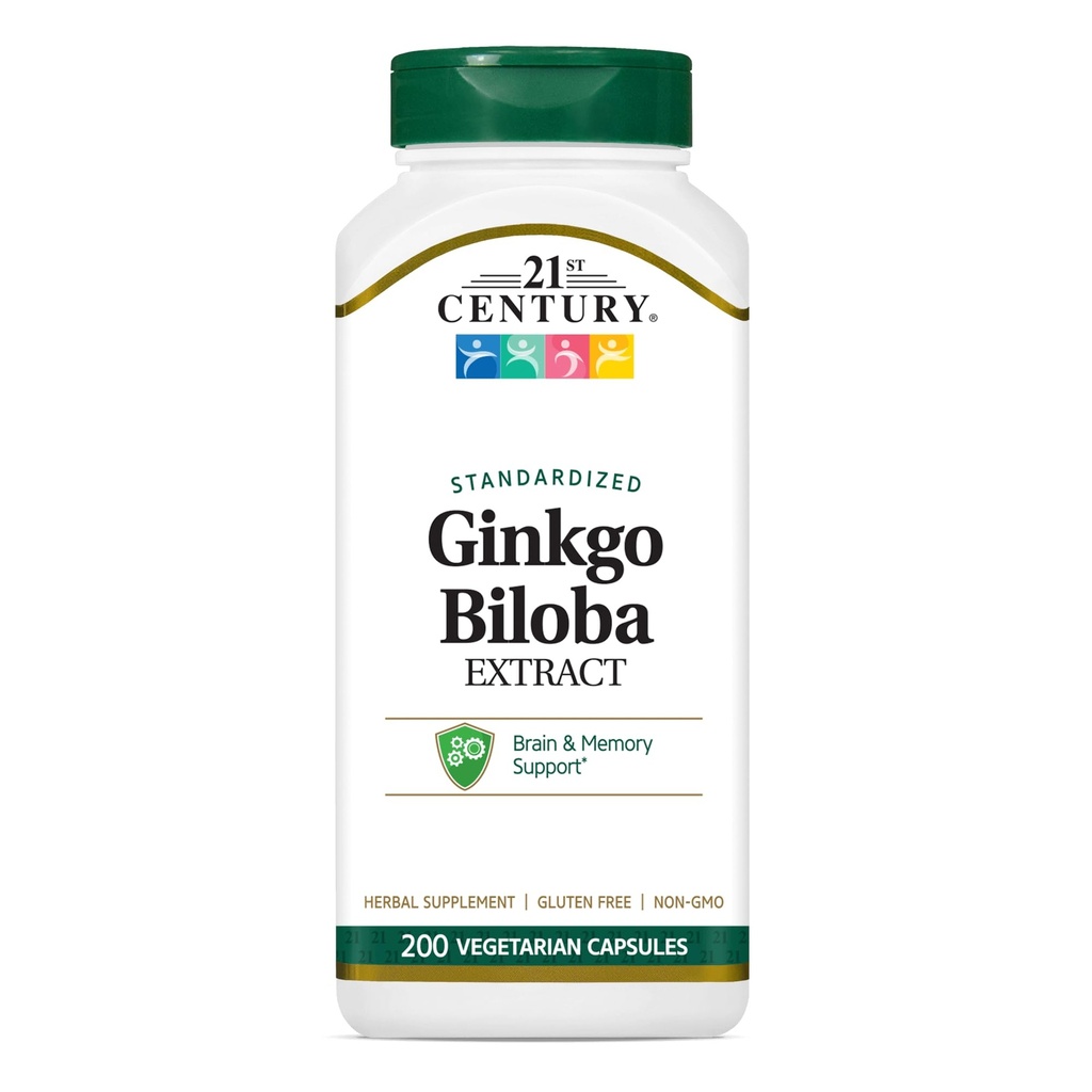 Ginkgo Biloba Extract Veg-Capsules, 200-Count (21687)