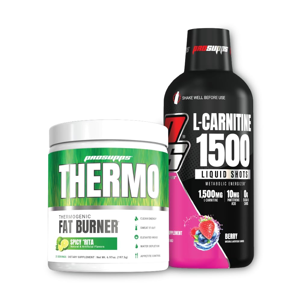 PROSUPPS Thermo Fat Burning Thermogenic Powder Spicy Rita und 1500 L-Carnitin Berry - Weight Management und Pre Workout - Energie, Stimmung, Appetit Control -