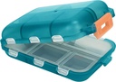 Travel Pill Box – Travel Pill Organizer – Kompakte tragbare Pille Case mit 10 Komponenten – Pille Case für Geldbeutel, Tasche – dauerhafte tägliche Pille Organizer für Vitamine, Ergänzungen (Peacock)