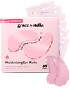 Grace & stella Award Winning Under Eye Mask - Reduce Dark Circles, Puffy Eyes, Undereye Bags, Falten - Gel Under Eye Patches - Geschenke für Freundin - Vegan Cruelty-Free Self Care (48 Paare, Pink)