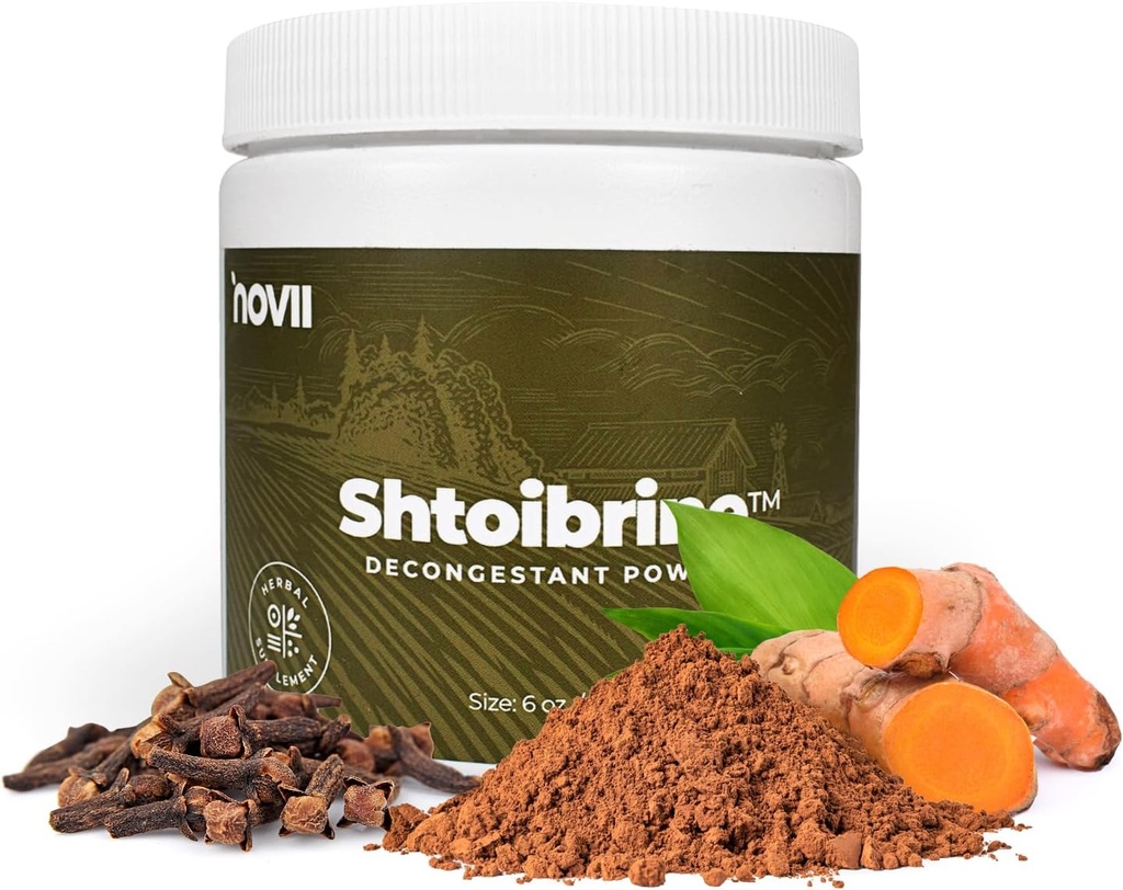 Novii Shtoibrine Dekongestant Pulver für Sinus Relief- 100% natürliche Kräuter Sinus Decongestant- oral natürliche Remedy für Congestion & Mucus Relief- Kosher zertifizierte Chest Decongestant - 6oz