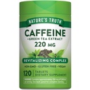Natur Wahrheit Koffein Pillen | 220mg | 120 Count | Mit grünem Tee Extrakt | Vegan, Non-GMO & Gluten kostenlose Ergänzung
