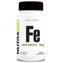 NutraBio Eisen Chelate (18mg)- Eisen-Ergänzungen für Männer und Frauen- Eisen Bisglycinat Chelate, unterstützt Rote Blutzellengesundheit, 60 Kapseln