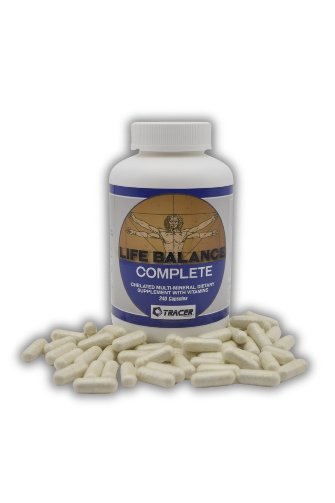 Life Balance Complete - Supplément diététique multi-minéral chélaté avec des vitamines - avec de vrais minéraux traces d'acide amino chélaté - combler les lacunes dans votre nutrition - Fabriqué aux États-Unis - 240 capsules