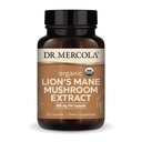Dr. Mercola Bio Lion's Mane Mushroom Extract, 30 Kapseln 500 mg Bio Lion's Mane, Non-GMO, Gluten Free, Soy Free