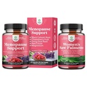 Bundle Menopause Supplement for Night Sweats, Hot Flashes & Mood Swings mit Dong Quai, Chaste Berry & Black Cohosh Root und Saw Palmetto für Frauen 500mg DHT Blocker mit Maca Root & Biotin