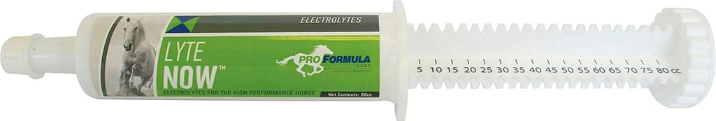 Uckele Lyte Now Seringue pour Chevaux - Pâte à électrolyte plein spectre pour Chevaux - Remplissage des fluides minéraux équidés - 3 doses - 80 CC