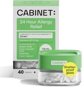 Kabinett: All Day Allergy Relief Cetirizine 10mg für non-Drowsy Relief von Common Allergy Symptome (Refillable Glass Jar)