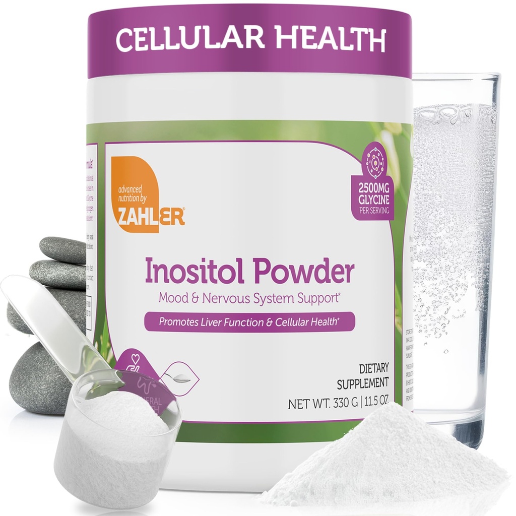 Zahler Inositol & Glycine Ergänzung Pulver - Mood & Nervous System Unterstützung Ergänzungen für Frauen - Hormon Balance & Gesunde Ovarian Funktion - Kosher, Glutenfrei, Dairy Frei, Soja Frei 11.5 Oz