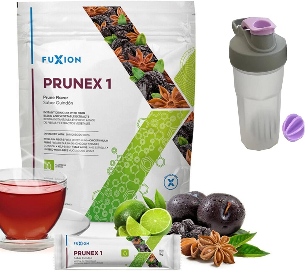 FuXion Prunex 1-Best Colon Cleanse Detox Tea w. Prune Flavor, Liberate The Transit in Your Digestive System-28 Sticks