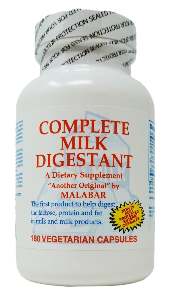 Malabar Complete Milk Digestionant, 180 Nombre
