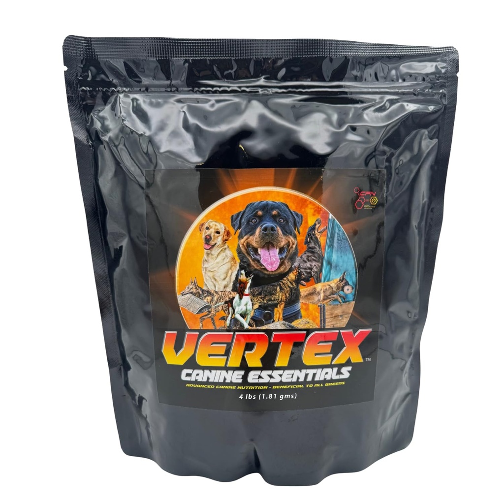 Vertex supplément de chien à haute performance – foie prédigesté, lactosérum et protéines d'oeuf – soutient les muscles, la récupération, la fertilité, la digestion et la production de lait – idéal pour les chiens actifs, reproducteurs et de travail - 4LBS