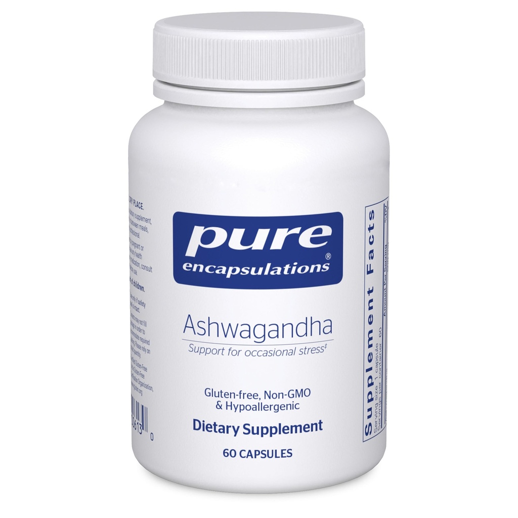 Encapsulations pures Ashwagandha - 500 mg Extrait Ashwagandha - Soutien au métabolisme et au stress - Support immunitaire - Sans OGM et végétalien - 60 capsules