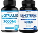 L Citrulline Supplement (240 Count) L Arginin & Nitric Oxide - Stamina, Endurance, Performance für Workouts und Turkesterone (120 Count) Athletic Performance & Muskelmasse Unterstützung - Vegan & USA Made