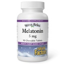 Stress-Relax Melatonin 5 mg von natürlichen Faktoren, natürliche Schlafhilfe, setzt den Schlaf-Wake-Zyklus, 90 Kautabletten (90 Portionen), Pfefferminz Flavor