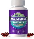 Magnesium Supplement Softgels, Easy Absorption Magnesium Glycinate Gel Capsules 400mg with D3 & K2, High Bioavailability Magnesium for Sleep & Calm Support, Nervous, Muscle & Bone Health