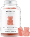 Unichi Pre & Probiotics Gummy, 60+ Billion Probiotics kombiniert mit Präbiotikum für Verdauungs- und Innere Balance, Non-GMO, Joghurt Aroma, 60 Count