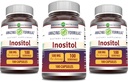 Erstaunliche Formeln Inositol 500 Mg | Kapseln Ergänzung | Non-GMO | Gluten-Free | Made in USA (Pack von 3 | 100 Count)