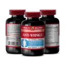 Vitamin E Kollagen - ANTI-WRINKLE COMPLEX - Hautmineralien, Anti-Aging natürliche Formel, Anti-Falten-Kapseln für Gesicht, Serum Anti-Falten, Alpha-Liposäure, Anti-Falten-Pille für Frauen, 1B 60 Caps