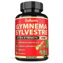 Satoomi Pure Gymnema Sylvestre Capsules Extrait - 90 Capsules pour 3 mois - Combiné avec Neem Leaf, Saint Basilic et Curcumine Curcumine