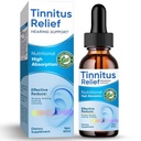 Tinnitus Relief for Ringing Ears, Natural Ingredients Tinnitus Relief Ear Drops for Ear Infection,Herbal Eardrops for Adults, Children,Reduce Ear Noise & Improve Hearing,60ml-Blue