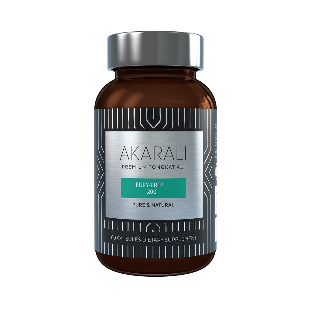 AKARALI Pure Tongkat Ali Longjack 200:1 Très concentré 1,5% Eurycomanone US Breveted Physta® La technologie d'extraction avec gel supporte la force, l'énergie et la performance (60 comte)