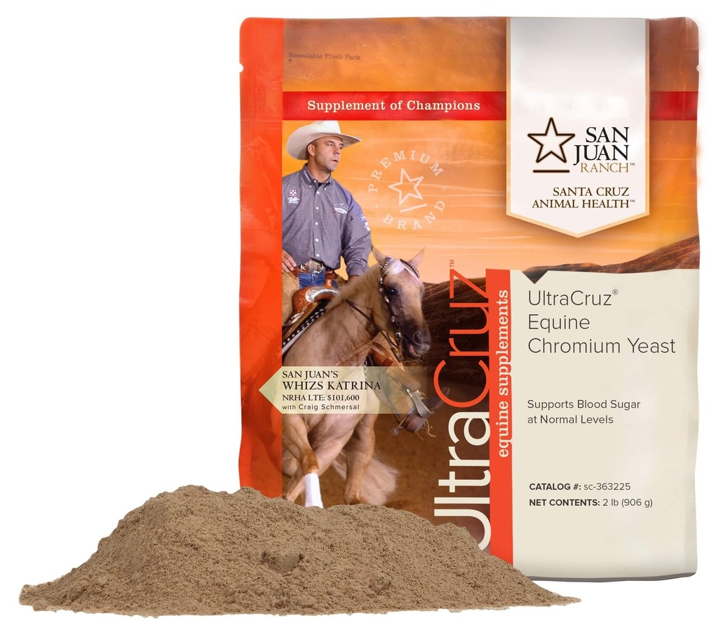 UltraCruz - sc-363225 Supplément de levure de chrome équine pour chevaux, 2 lb, poudre (454 jours)