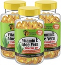 Sonnenschein Natürliche Vitamin E und Aloe Vera Moisturizer. Hydrating Formel für trockene Haut, beruhigendes Relief, Nourishment und Hautelastizität. Fördert sanfte und gesunde Haut. 60 Vials. Pack von 3