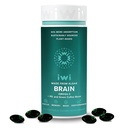 Iwi Life Brain Omega-3, 60 Softgels (30 Servierungen), Vegane pflanzenbasierte Algen Omega-3 mit EPA + DHA, Fokus, Gedächtnis und Stimmung Unterstützung Nahrungsergänzung, Krill & Fisch Öl Alternative, Kein Fisch Nachgeschmack