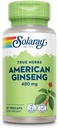 SOLARAY American Ginseng 480 mg | Adaptogenic Herb | Gesunde Stress, Energie und körperliche Endurance Unterstützung | 50 VegCaps