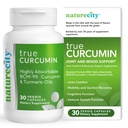 NatureCity True-Curcumin Kurkuma Ergänzung | Non-GMO Tumeric und Curcumin 500mg Curcuma Kapseln Vitamin Ergänzungen | Bis zu 700% Erhöhung der Absorption (30 Tage Versorgung) | Unterstützt Gelenke