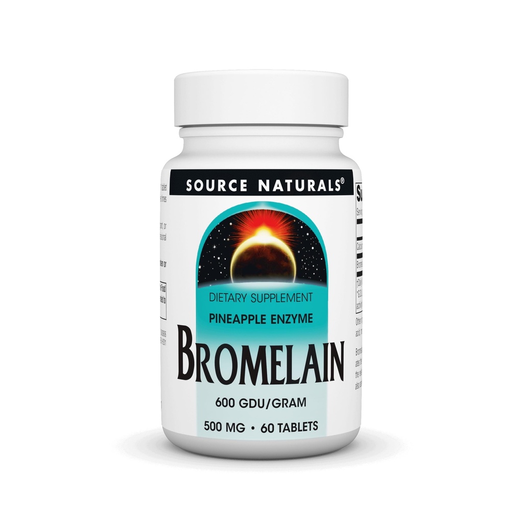 Source Naturals Bromelain 500mg Supplément enzymatique protéolytique - 60 comprimés