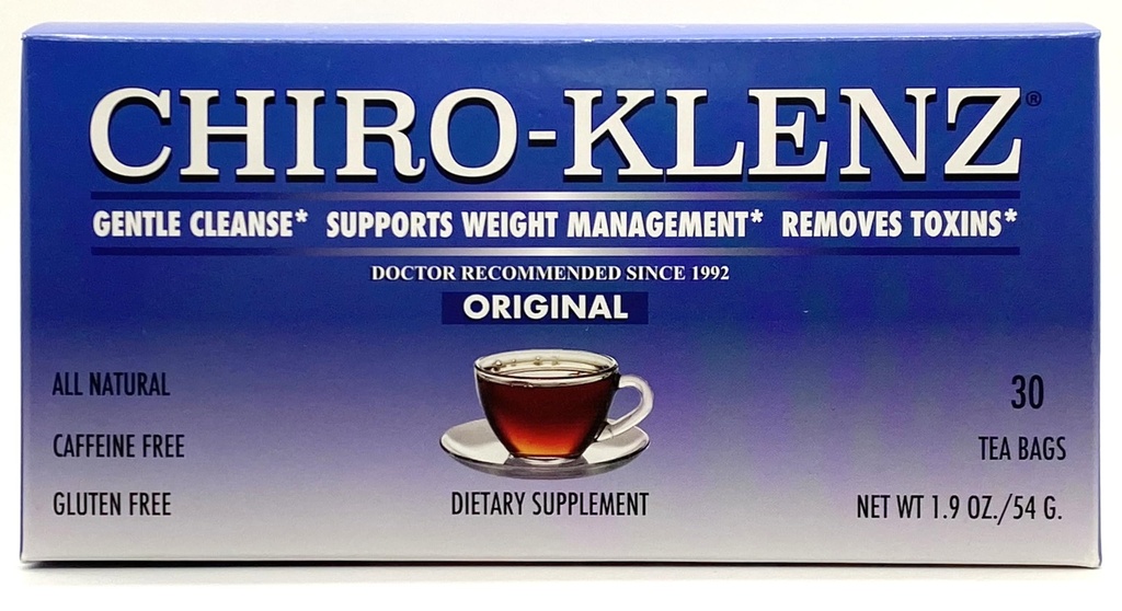 Chiro-Klenz Tous les thé naturel à base de plantes Saveur originale 30 sachets de thé