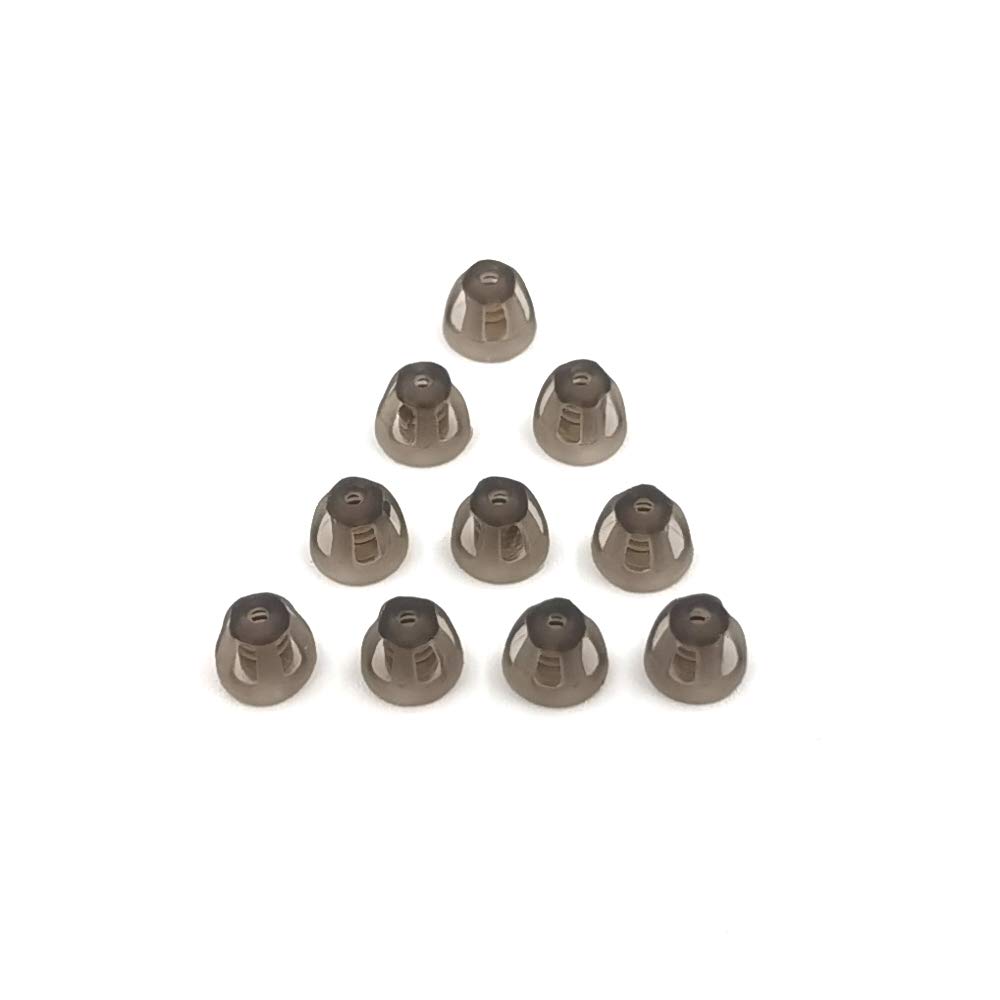 Hörhilfe Domes Smoky Gray Tips Ohr Stücke bequem für Open Fit BTE Sound Amplifier PSAP Kit unsichtbar, außer RIC 5mm (S * 10)