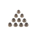 Hörhilfe Domes Smoky Gray Tips Ohr Stücke bequem für Open Fit BTE Sound Amplifier PSAP Kit unsichtbar, außer RIC 5mm (S * 10)