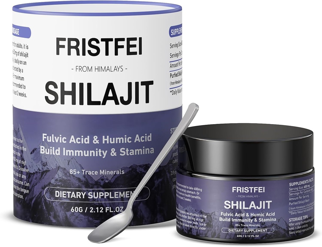 Shilajit Pure Himalayan Bio Gold Grade Natürliche Shilajit Harz für Männer und Frauen - Himalayn Shilajit mit 85+ Trace Minerals & Fulvic Acid, 60 Gramm