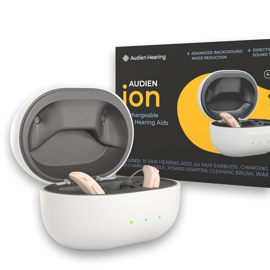 Audien Audien Audience ION sans fil rechargeable OTC aide auditive, Premium Comfort Design et presque invisible